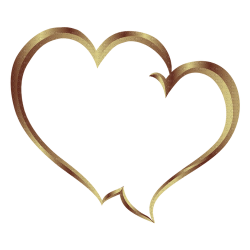 Heart golden - PNG gratuit