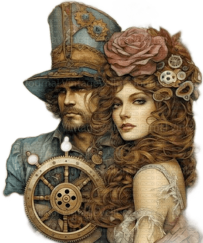 couple steampunk - 免费PNG