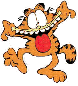 Garfield silly - GIF animasi gratis