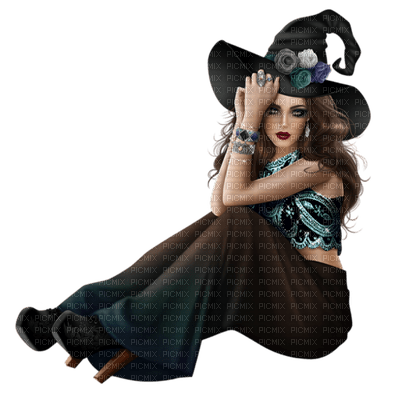 Kaz_Creations Halloween Deco Woman Femme Colours Colour-Girls - PNG gratuit