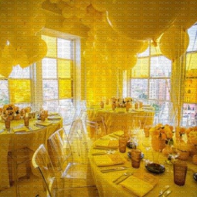 Yellow Party Room - PNG gratuit