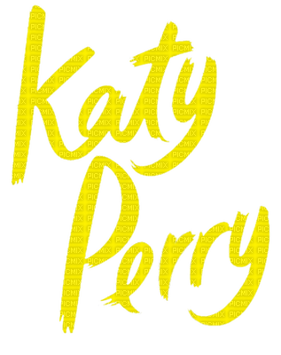 Kaz_Creations Logo Text Katy Perry Yellow - besplatni png