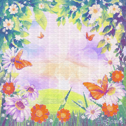 soave background animated  spring easter  flowers - 免费动画 GIF