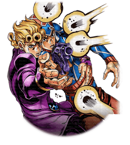 Giorno and Mista Aim At Nothing - gratis png