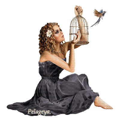femme Pelageya 3D - Animovaný GIF zadarmo