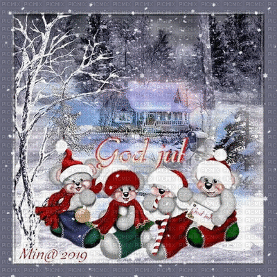 ani-god jul-vinter - Gratis animerad GIF