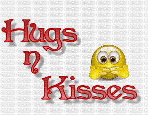 hug and kiss - GIF animado grátis