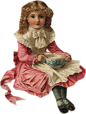 Vintage Victorian Little Girl - Безплатен анимиран GIF