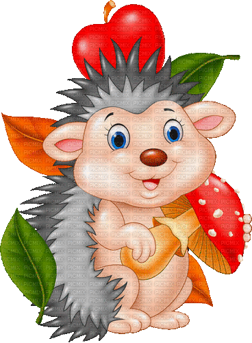 hedgehog by nataliplus - GIF animado gratis