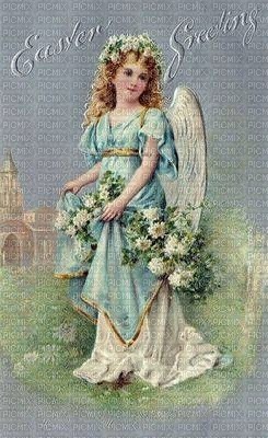 Easter Angel in Blue - ilmainen png