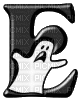 Gif lettre Halloween -E- - Бесплатный анимированный гифка