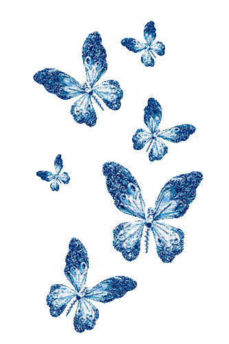 Animated.Butterflies.Blue - By KittyKatLuv65 - GIF เคลื่อนไหวฟรี