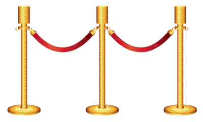 Kaz_Creations Deco Golden Rope Barricade - zadarmo png