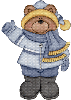 chantalmi déco noël ours bear hiver winter - GIF animate gratis