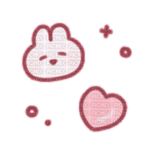 huwahuwa pink content bunny heart - png gratuito