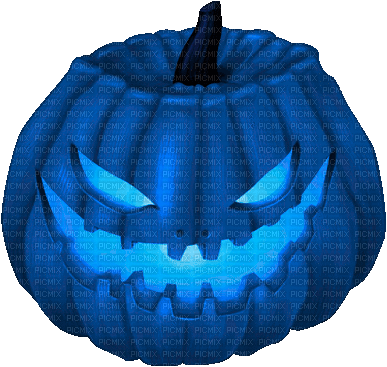 Jack O Lantern.Blue.Animated - KittyKatLuv65 - Бесплатни анимирани ГИФ