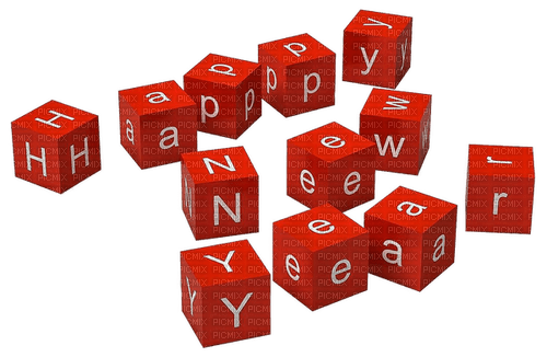 Happy New Year.Text.Victoriabea - Free PNG