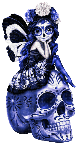 Animated.Sugar.Skull.Fairy - By KittyKatLuv65 - Besplatni animirani GIF