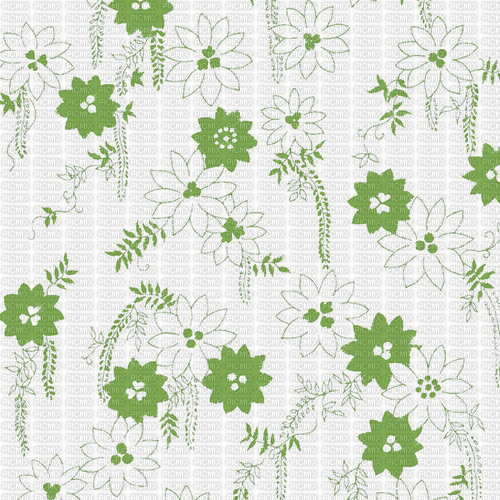 Background. White. Green. Flowers. Leila - GIF animasi gratis