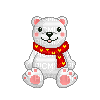 cute blinking white polar bear blink - 免费动画 GIF