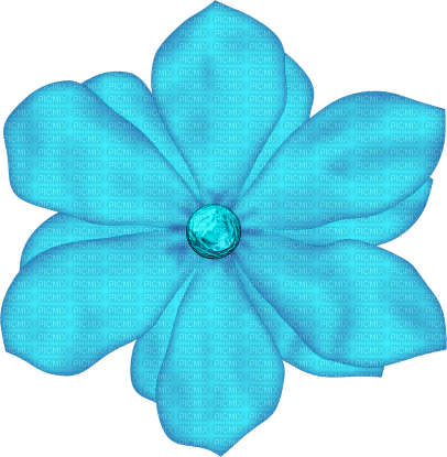 kikkapink deco scrap blue flower - ingyenes png