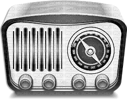 soave deco radio music vintage retro black white - бесплатно png