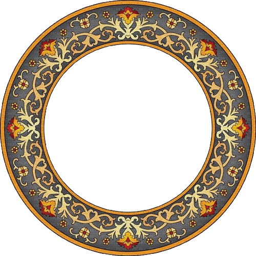 round frame art deco brown gold vintage - Free animated GIF