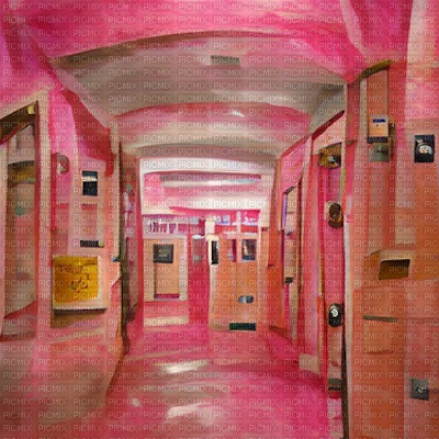 Pink Locker Hallway - PNG gratuit