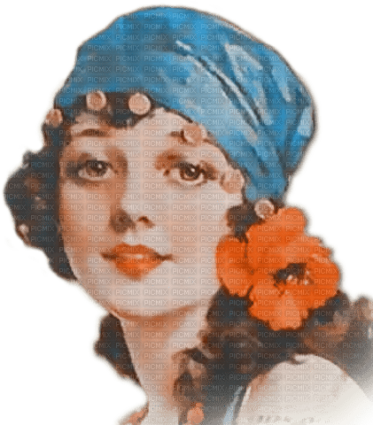 soave woman gypsy vintage blue  orange - ilmainen png