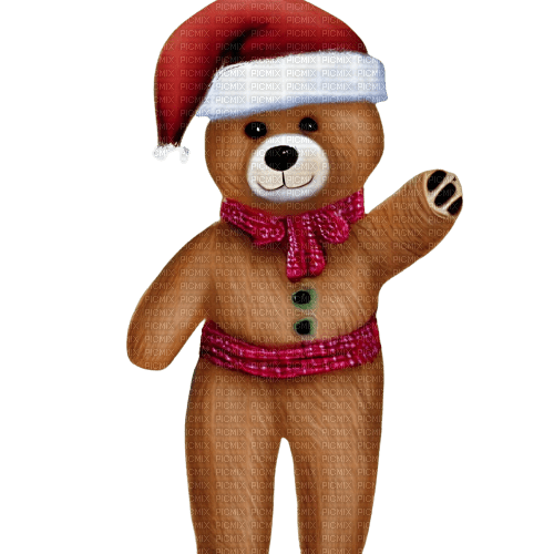 kikkapink teddy bear christmas - ingyenes png