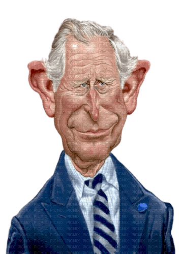 Caricature Charles III King of England - zadarmo png