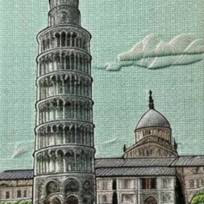 Mint Leaning Tower of Pisa - gratis png