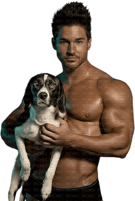Kaz_Creations Man Homme Dog Pup Dogs - png ฟรี