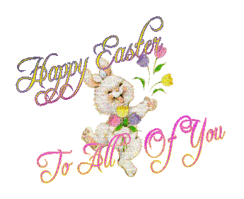 Kaz_Creations Text Happy Easter - Bezmaksas animēts GIF