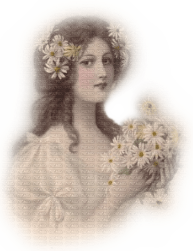 Vintage Girl, Margeritten - δωρεάν png