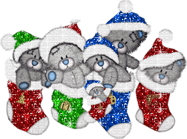 Ours de Noël - Gratis animerad GIF