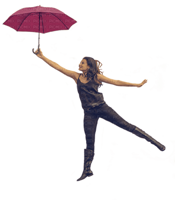 GIRL WITH UNBRELLA - Free PNG