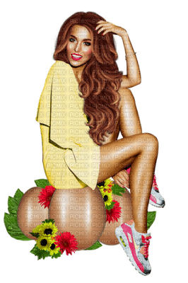 Easter Woman Sitting on Eggs - kostenlos png