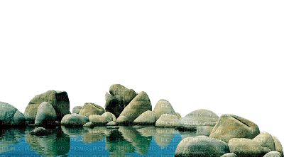 Agua y piedras - zdarma png