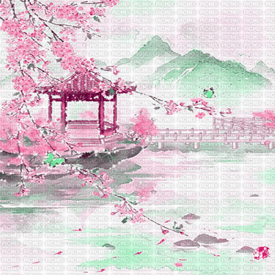 kikkapink background animated oriental - Gratis animeret GIF