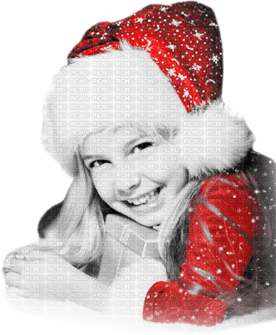 soave children girl christmas winter black white - bezmaksas png