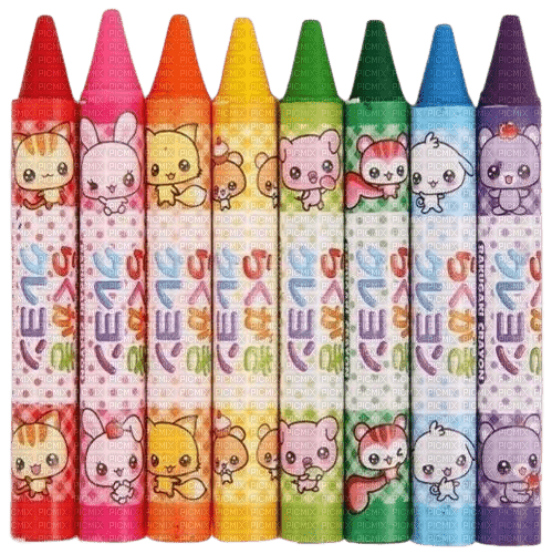 cute crayons - δωρεάν png