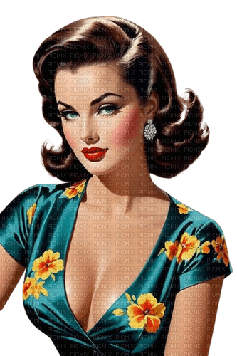 Mujer vintage - Rubicat - png gratis