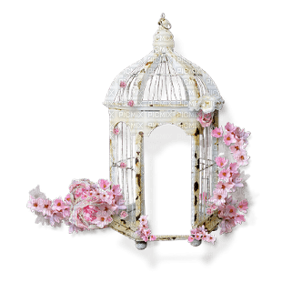pink white cage bird birdcage deco kikkapink - png grátis
