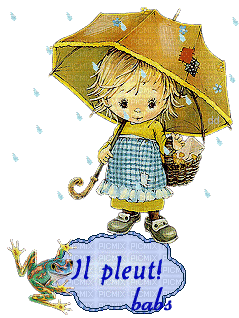 il pleut - Бесплатный анимированный гифка