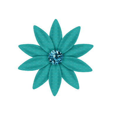 blue-flower-deco-minou52 - png gratis