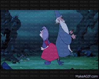 Disney - La Spada nella roccia Merlino e Magò - Бесплатный анимированный гифка