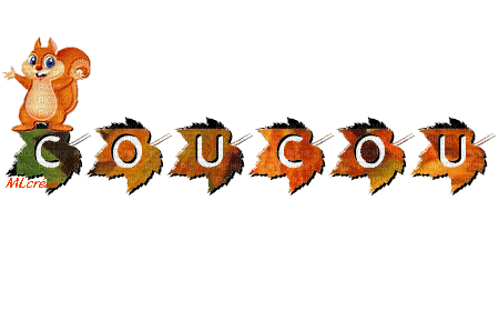 Coucou automne ecureuil - Animovaný GIF zadarmo