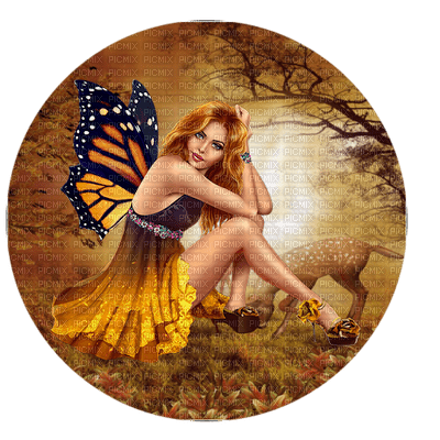 fairy fee elf autumn automne - gratis png