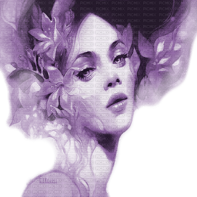 Y.A.M._Art Woman purple - png gratis
